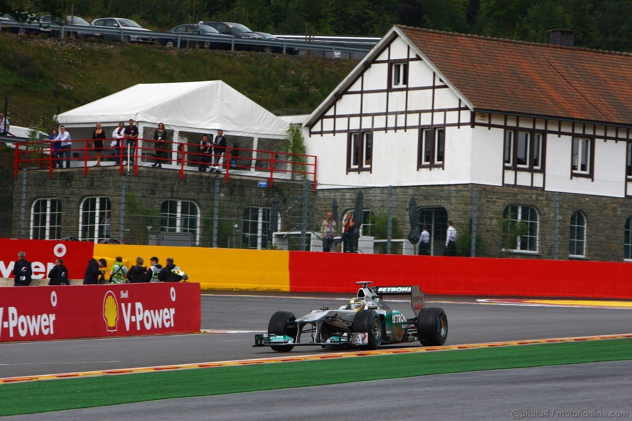 GP BELGIO, 26.08.2011- Prove Libere 1, Venerdi', Michael Schumacher (GER), Mercedes GP Petronas F1 Team, MGP W02 