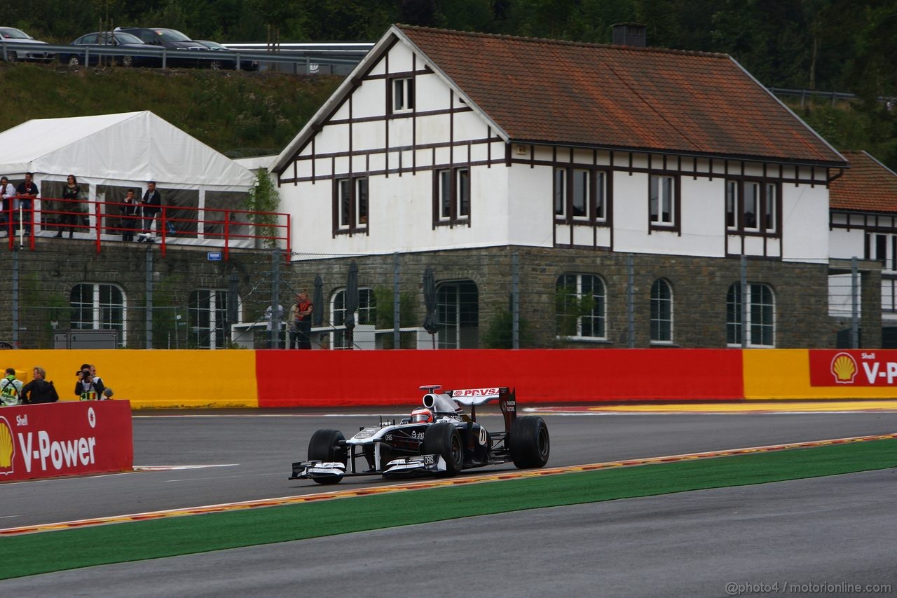 GP BELGIO, 26.08.2011- Prove Libere 1, Venerdi', Rubens Barrichello (BRA), Williams FW33 