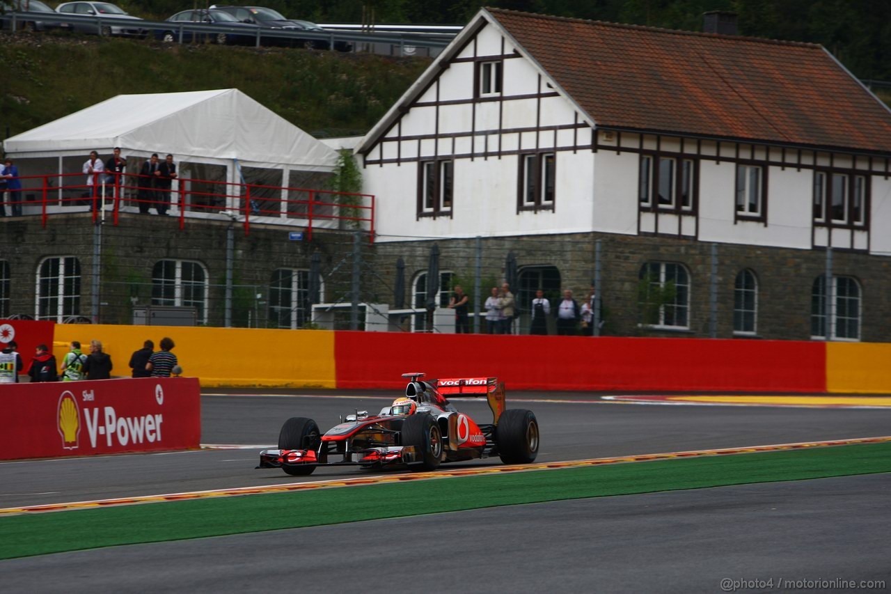 GP BELGIO, 26.08.2011- Prove Libere 1, Venerdi', Lewis Hamilton (GBR), McLaren  Mercedes, MP4-26 