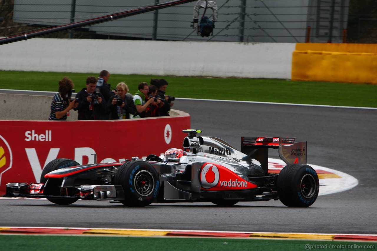 GP BELGIO, 26.08.2011- Prove Libere 1, Venerdi', Jenson Button (GBR), McLaren  Mercedes, MP4-26 