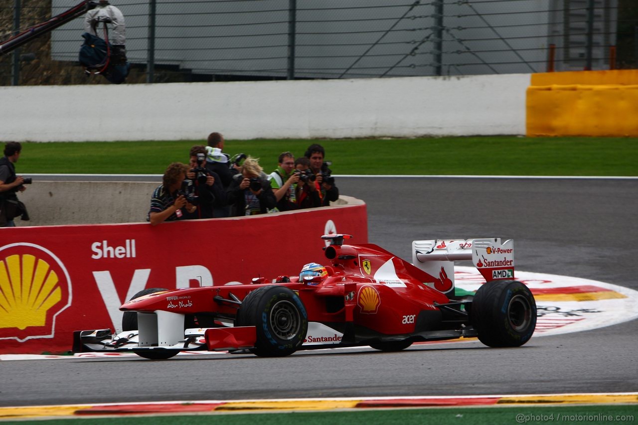 GP BELGIO, 26.08.2011- Prove Libere 1, Venerdi', Fernando Alonso (ESP), Ferrari, F-150 Italia 