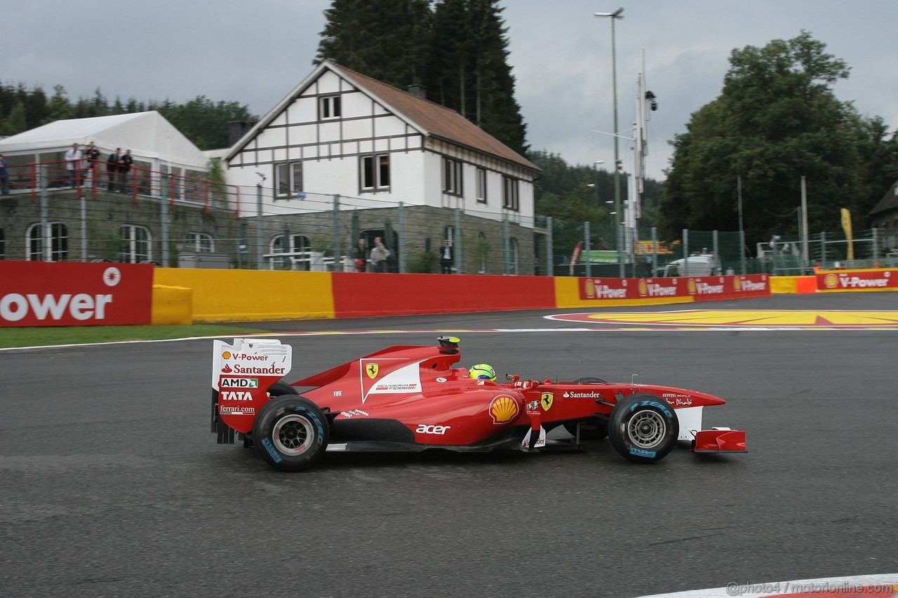 GP BELGIO, 26.08.2011- Prove Libere 1, Venerdi', Felipe Massa (BRA), Ferrari, F-150 Italia 