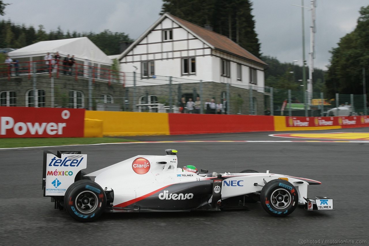 GP BELGIO, 26.08.2011- Prove Libere 1, Venerdi', Sergio Pérez (MEX), Sauber F1 Team C30 