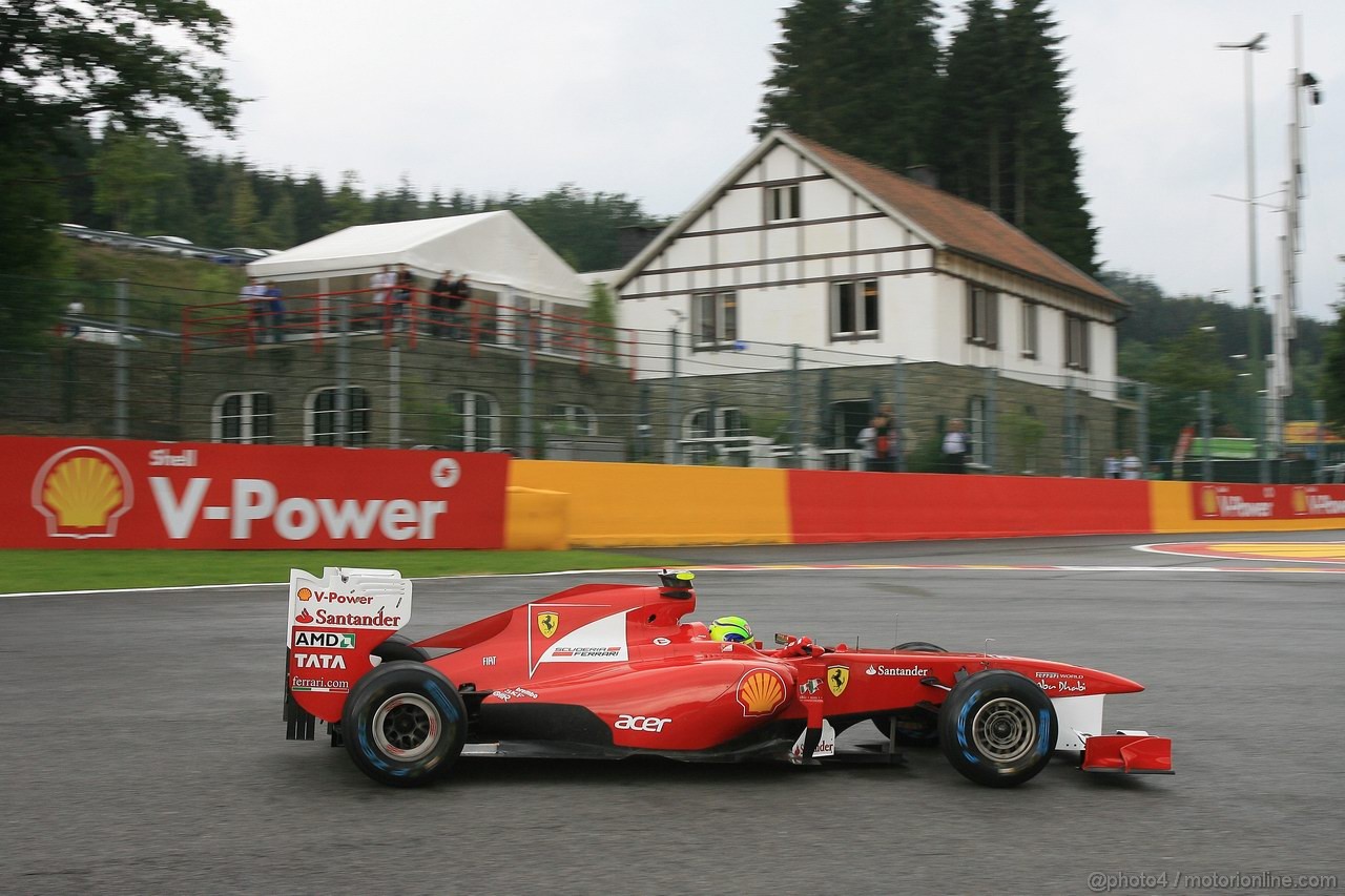 GP BELGIO, 26.08.2011- Prove Libere 1, Venerdi', Felipe Massa (BRA), Ferrari, F-150 Italia 