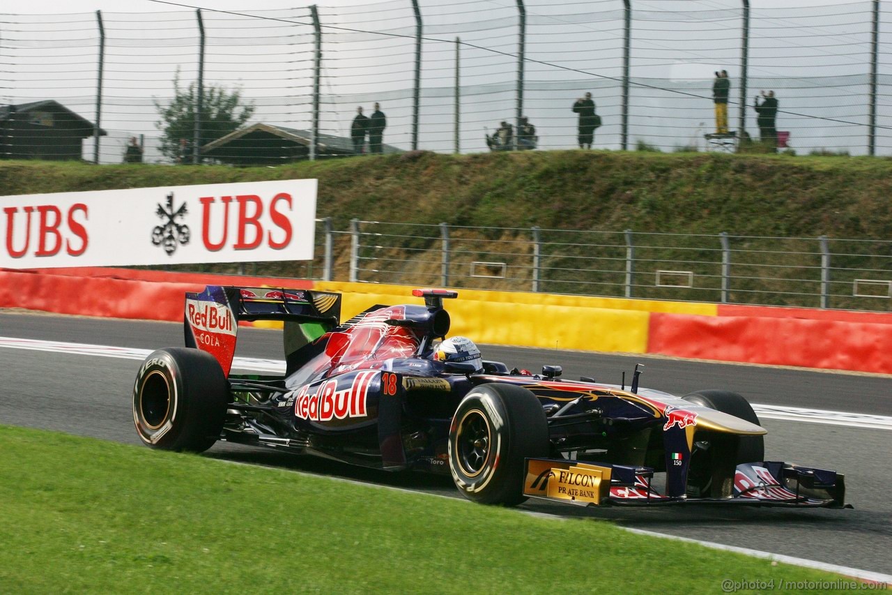 GP BELGIO, 26.08.2011- Prove Libere 1, Venerdi', Jaime Alguersuari (SPA), Scuderia Toro Rosso, STR6 