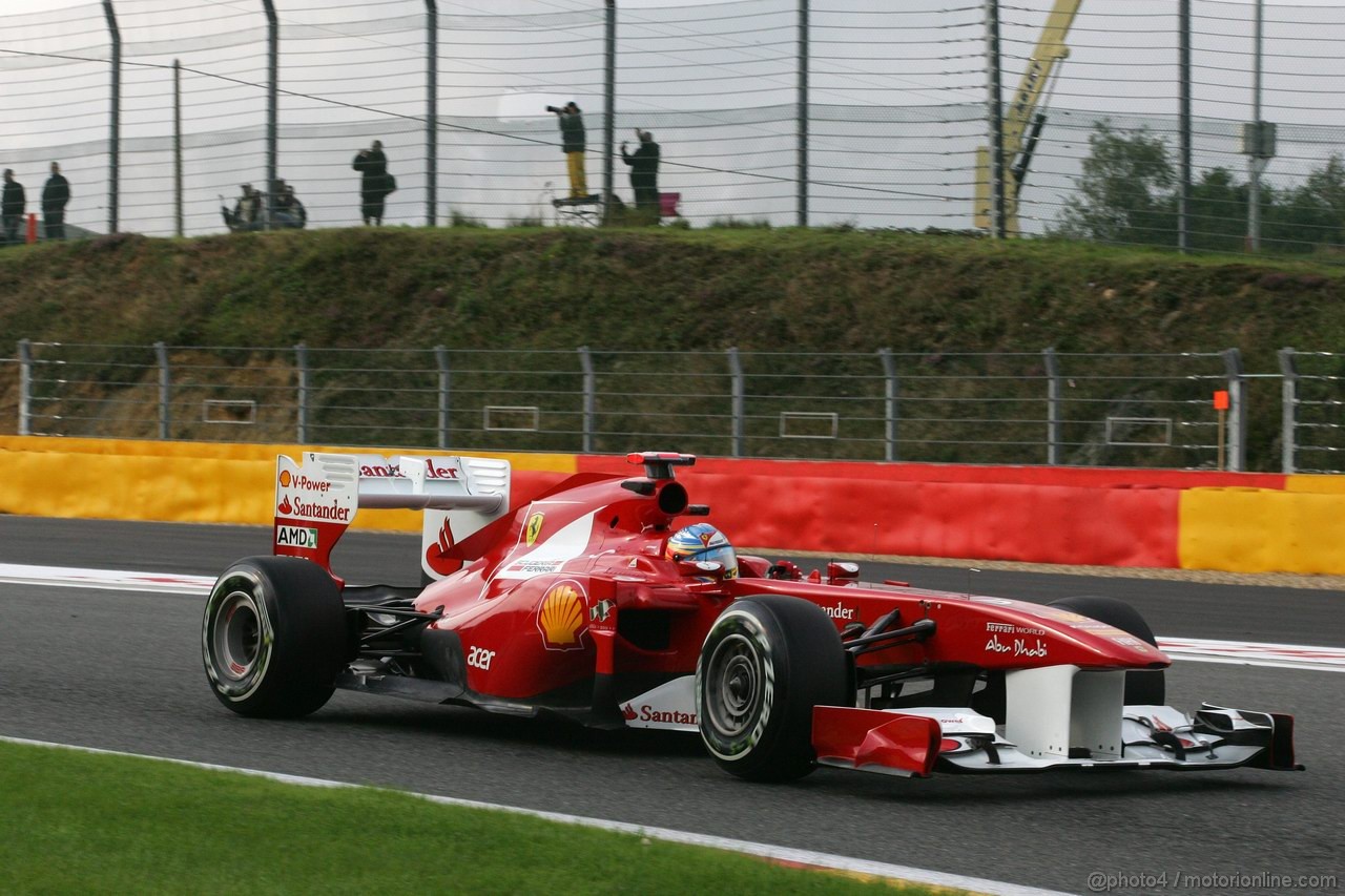 GP BELGIO, 26.08.2011- Prove Libere 1, Venerdi', Fernando Alonso (ESP), Ferrari, F-150 Italia 
