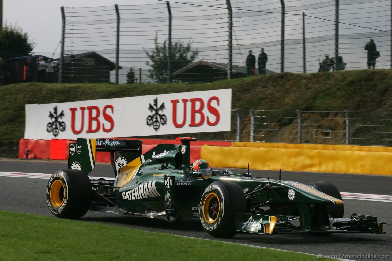 GP BELGIO, 26.08.2011- Prove Libere 1, Venerdi', Karun Chandhok (IND), Team Lotus, TL11  