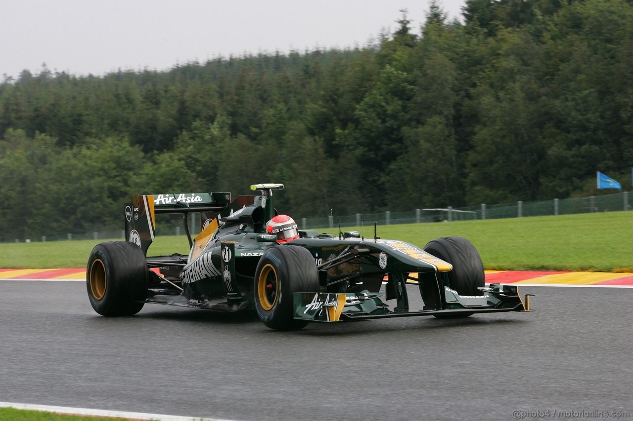 GP BELGIO, 26.08.2011- Prove Libere 1, Venerdi', Jarno Trulli (ITA), Team Lotus, TL11 