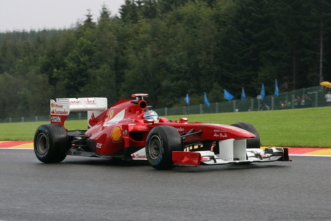 GP BELGIO, 26.08.2011- Prove Libere 1, Venerdi', Fernando Alonso (ESP), Ferrari, F-150 Italia 