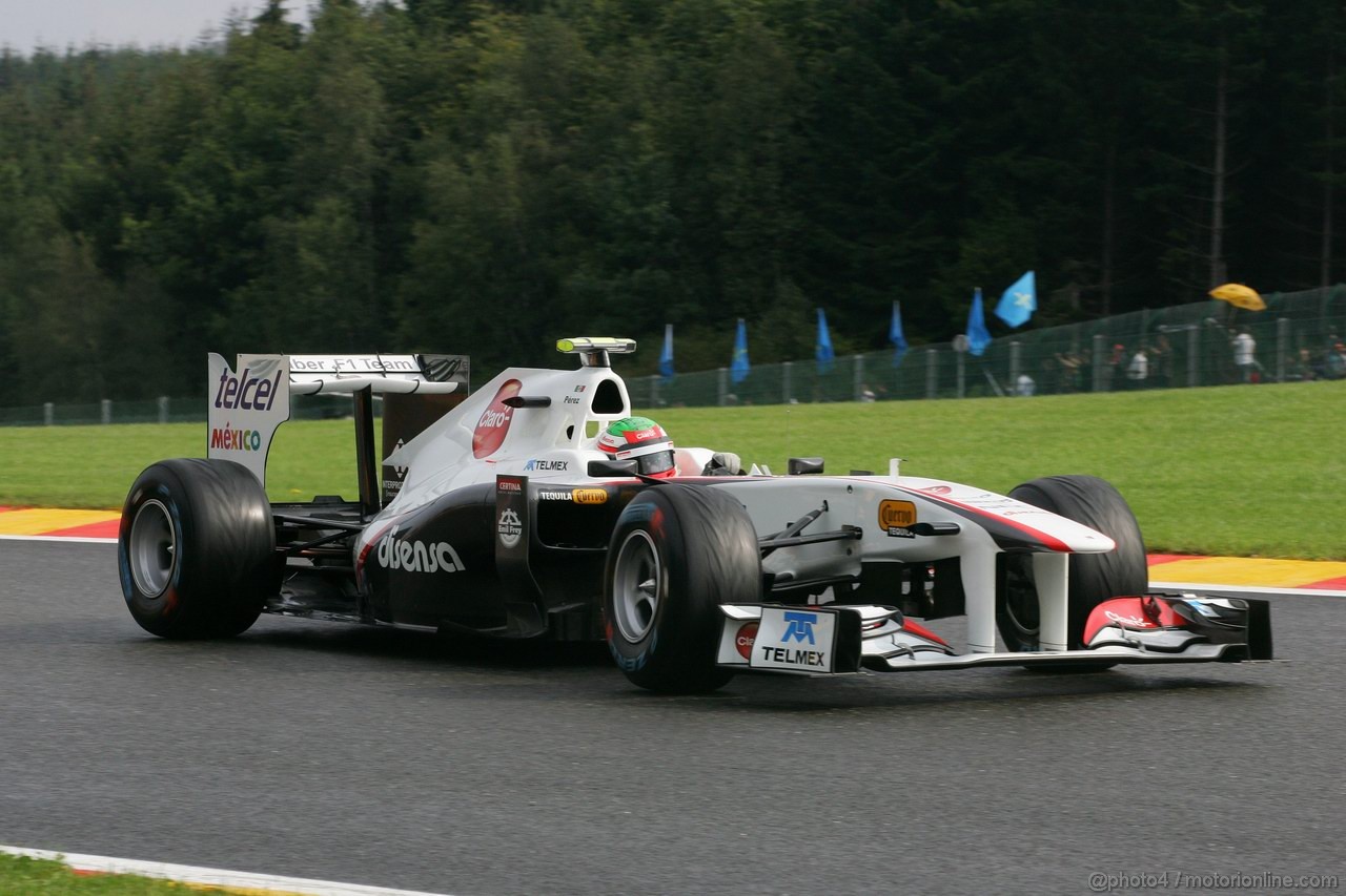 GP BELGIO, 26.08.2011- Prove Libere 1, Venerdi', Sergio Pérez (MEX), Sauber F1 Team C30 