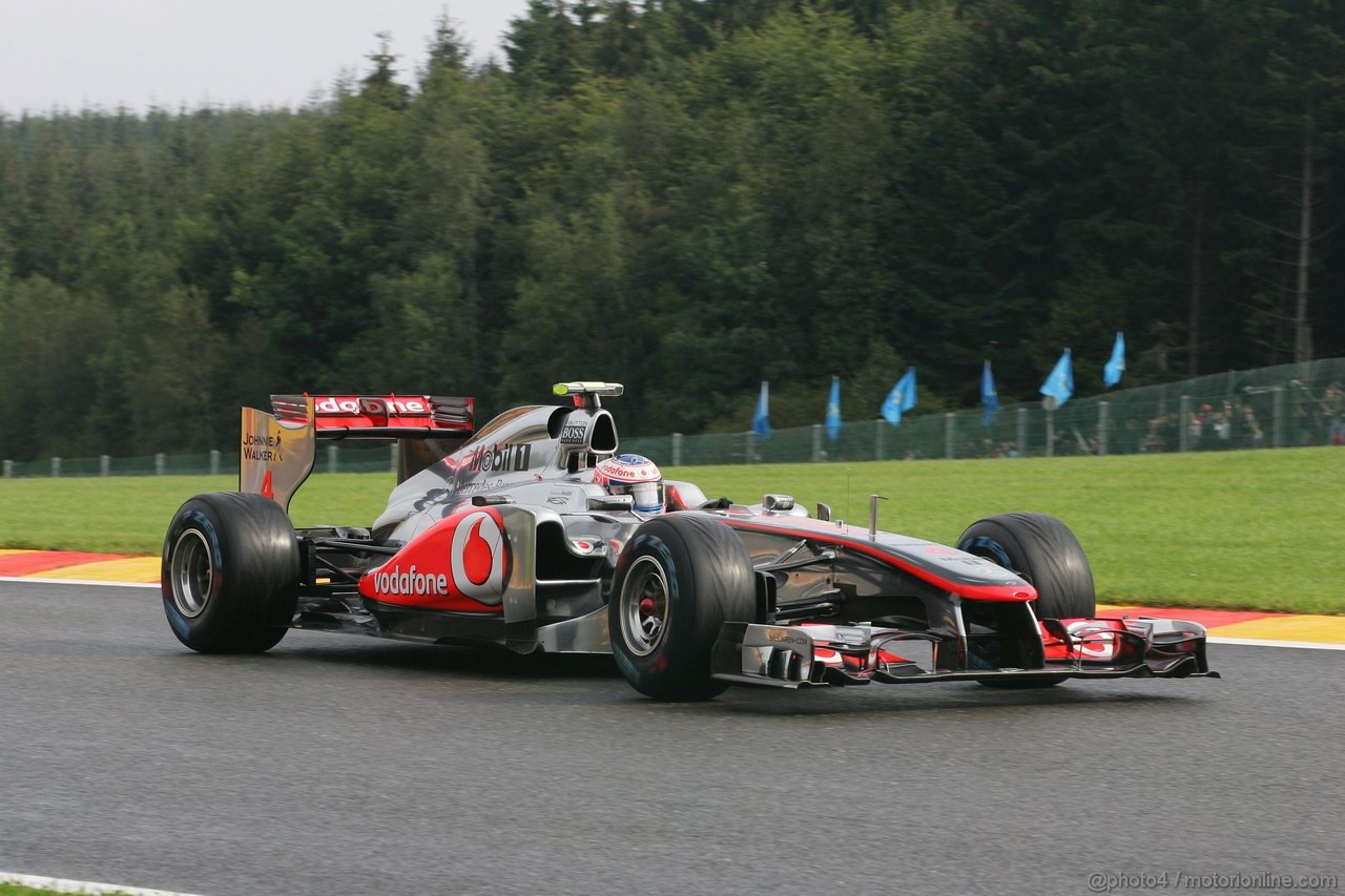 GP BELGIO, 26.08.2011- Prove Libere 1, Venerdi', Jenson Button (GBR), McLaren  Mercedes, MP4-26 