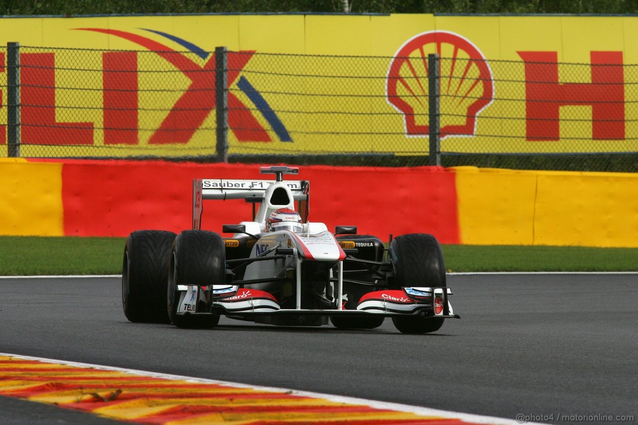 GP BELGIO, 26.08.2011- Prove Libere 1, Venerdi', Kamui Kobayashi (JAP), Sauber F1 Team C30 