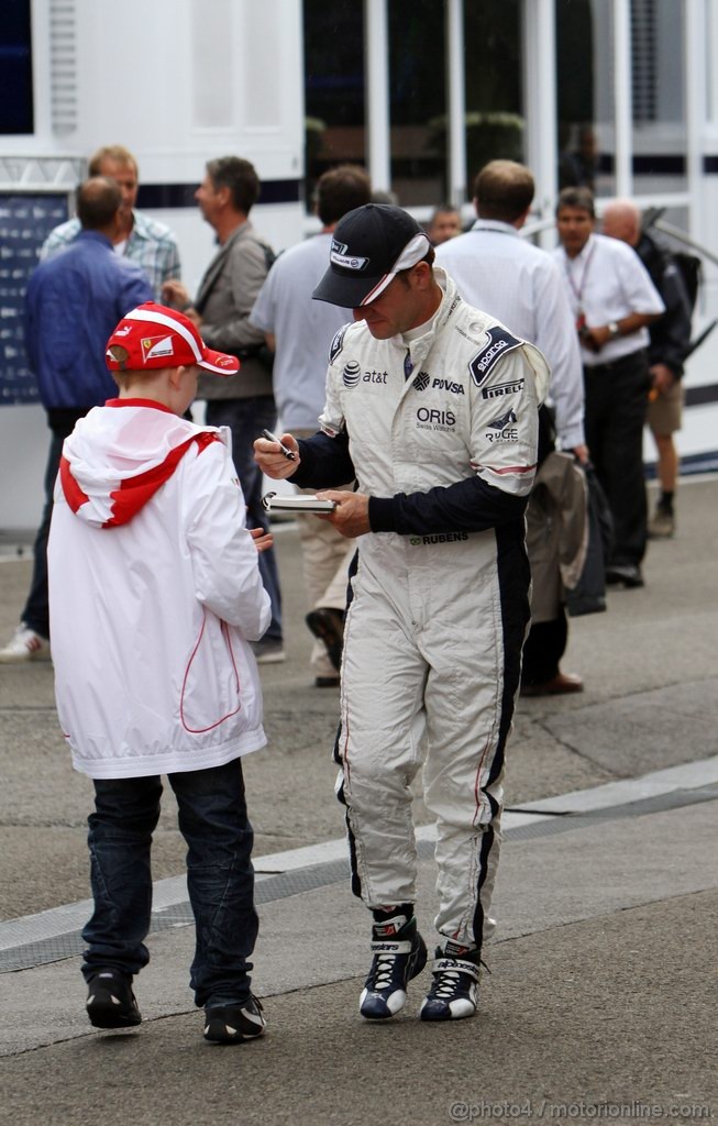 GP BELGIO, 26.08.2011- Prove Libere 1, Venerdi', Rubens Barrichello (BRA), Williams FW33 