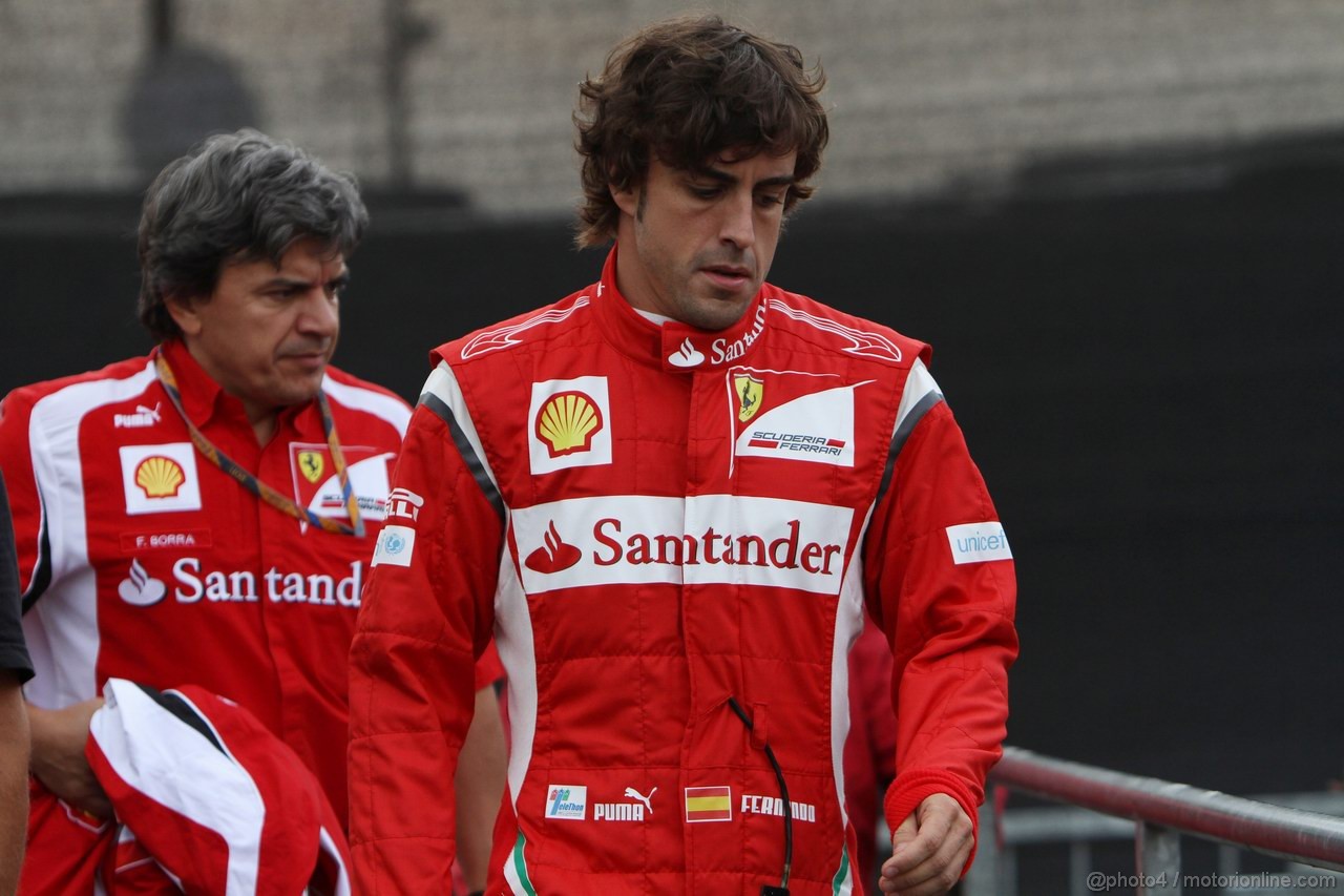 GP BELGIO, 26.08.2011- Prove Libere 1, Venerdi', Fabrizio Borra (ITA), physiotherapist of Fernando Alonso (ESP) e Fernando Alonso (ESP), Ferrari, F-150 Italia 