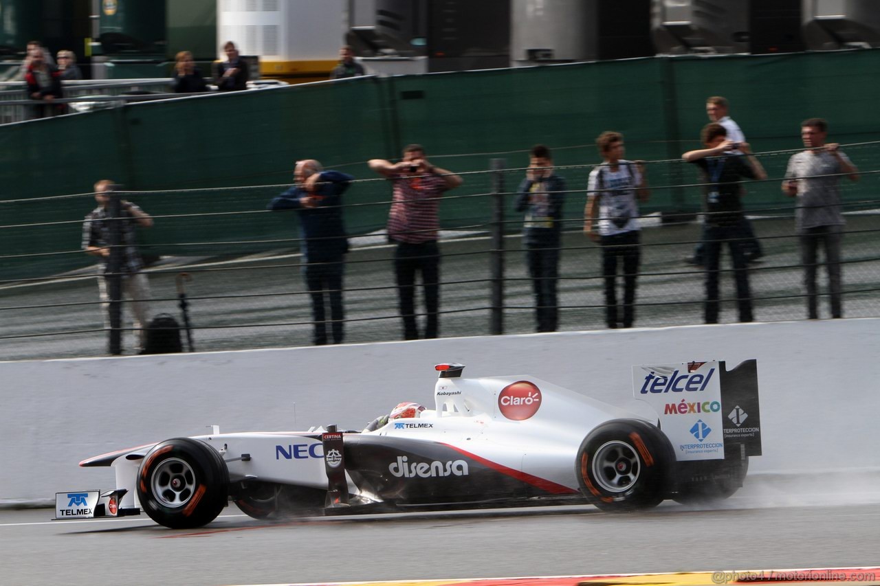 GP BELGIO, 26.08.2011- Prove Libere 1, Venerdi', Kamui Kobayashi (JAP), Sauber F1 Team C30 