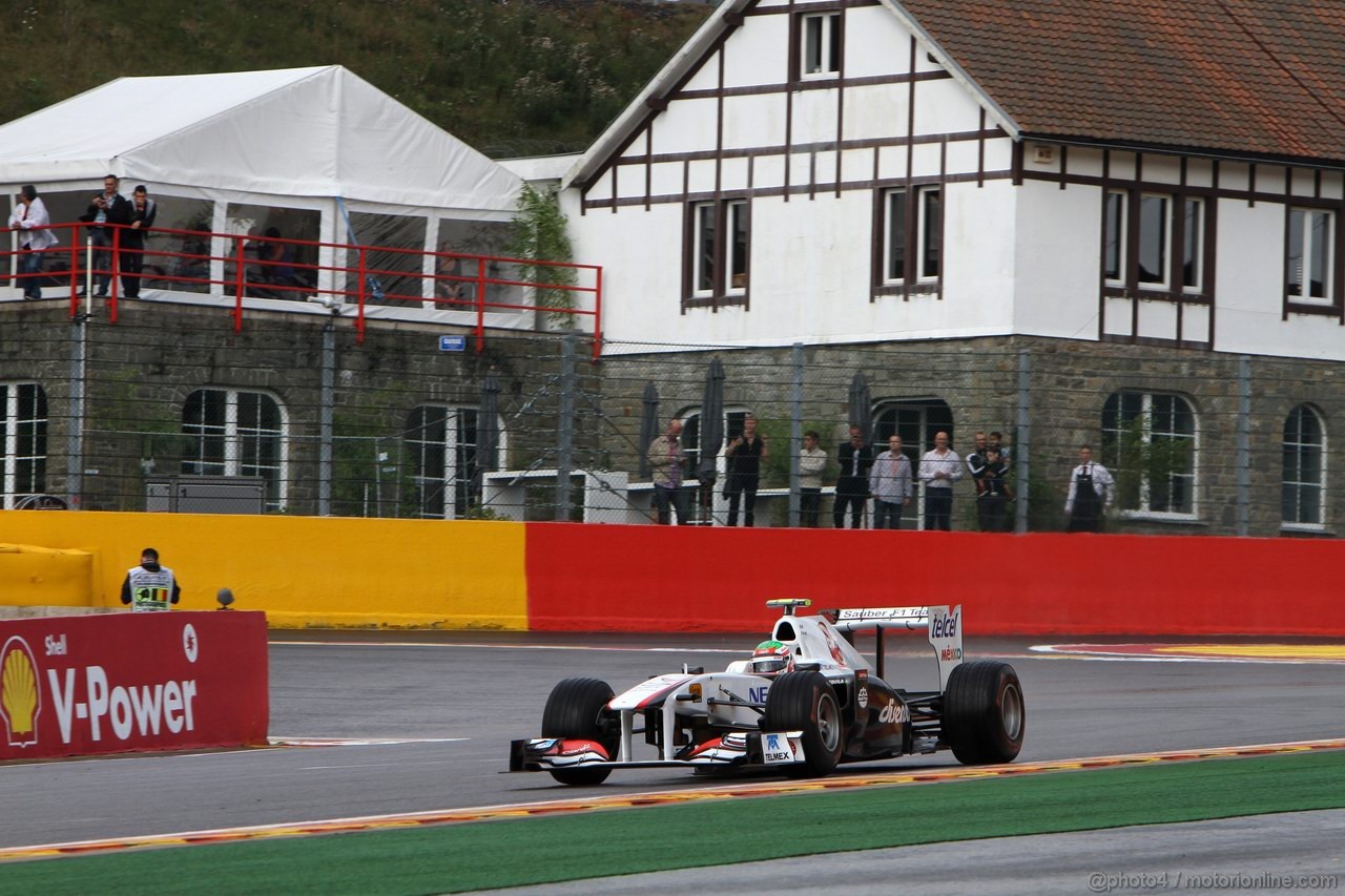 GP BELGIO, 26.08.2011- Prove Libere 1, Venerdi', Sergio Pérez (MEX), Sauber F1 Team C30 