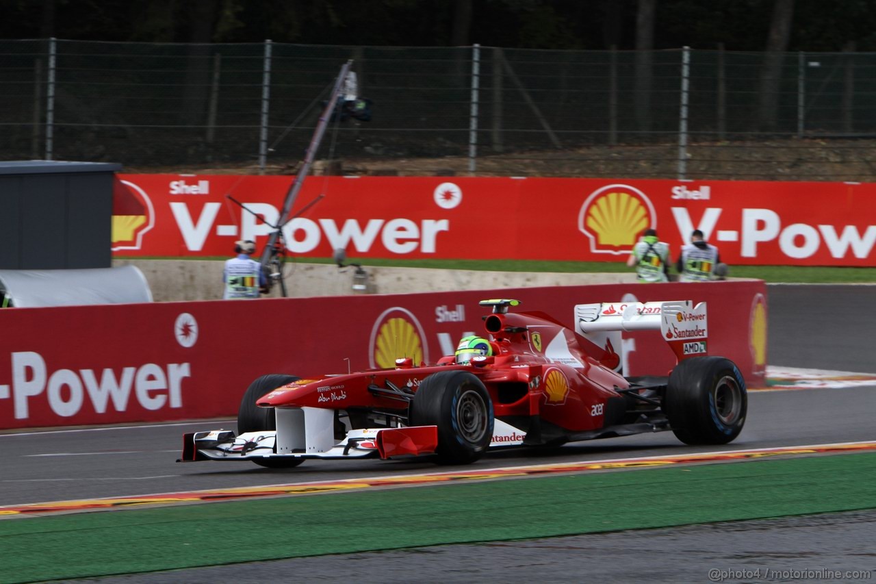 GP BELGIO, 26.08.2011- Prove Libere 1, Venerdi', Felipe Massa (BRA), Ferrari, F-150 Italia 