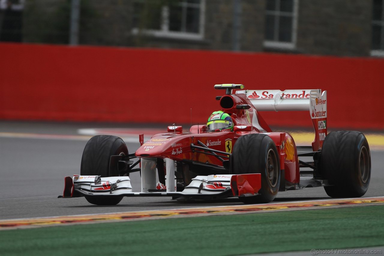 GP BELGIO, 26.08.2011- Prove Libere 1, Venerdi', Felipe Massa (BRA), Ferrari, F-150 Italia 