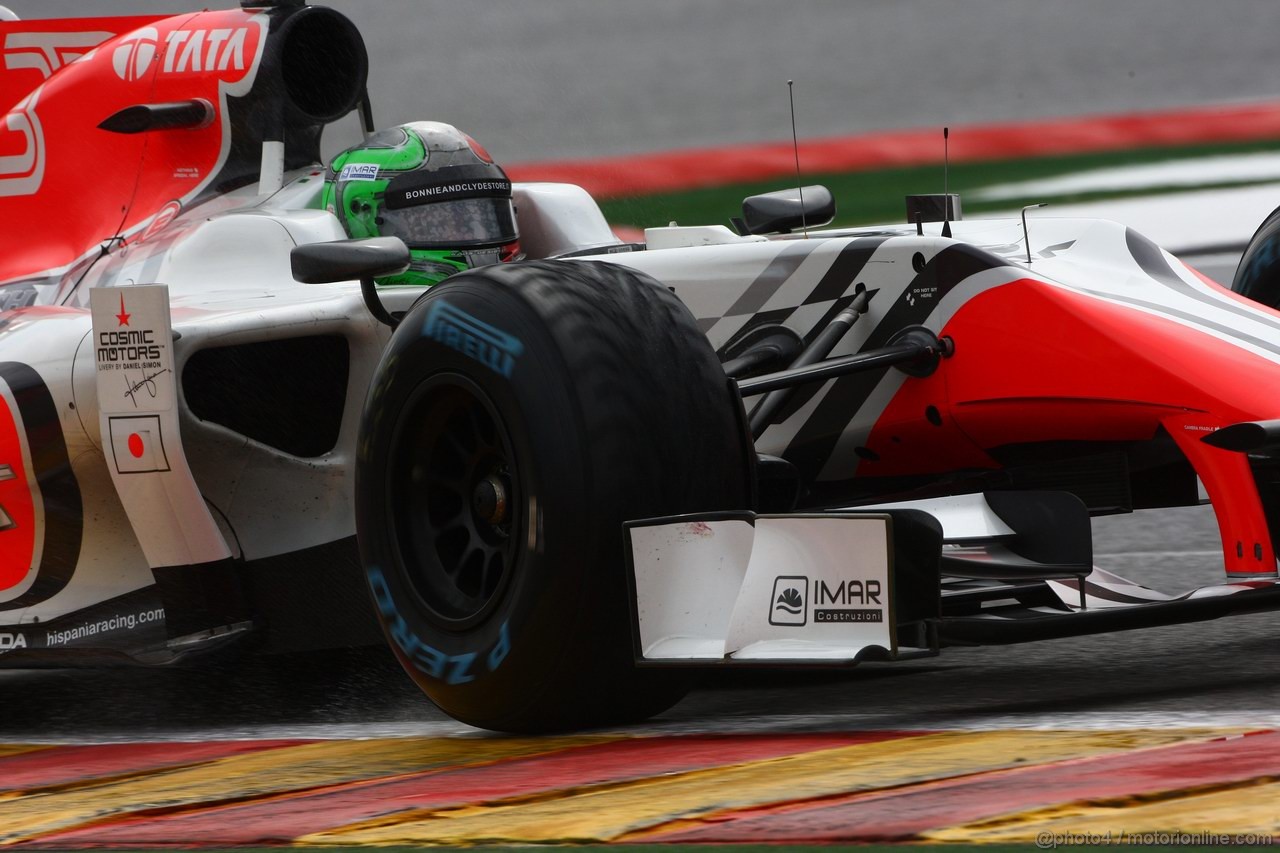 GP BELGIO, 26.08.2011- Prove Libere 2, Venerdi', Vitantonio Liuzzi (ITA), HRT Formula One Team 