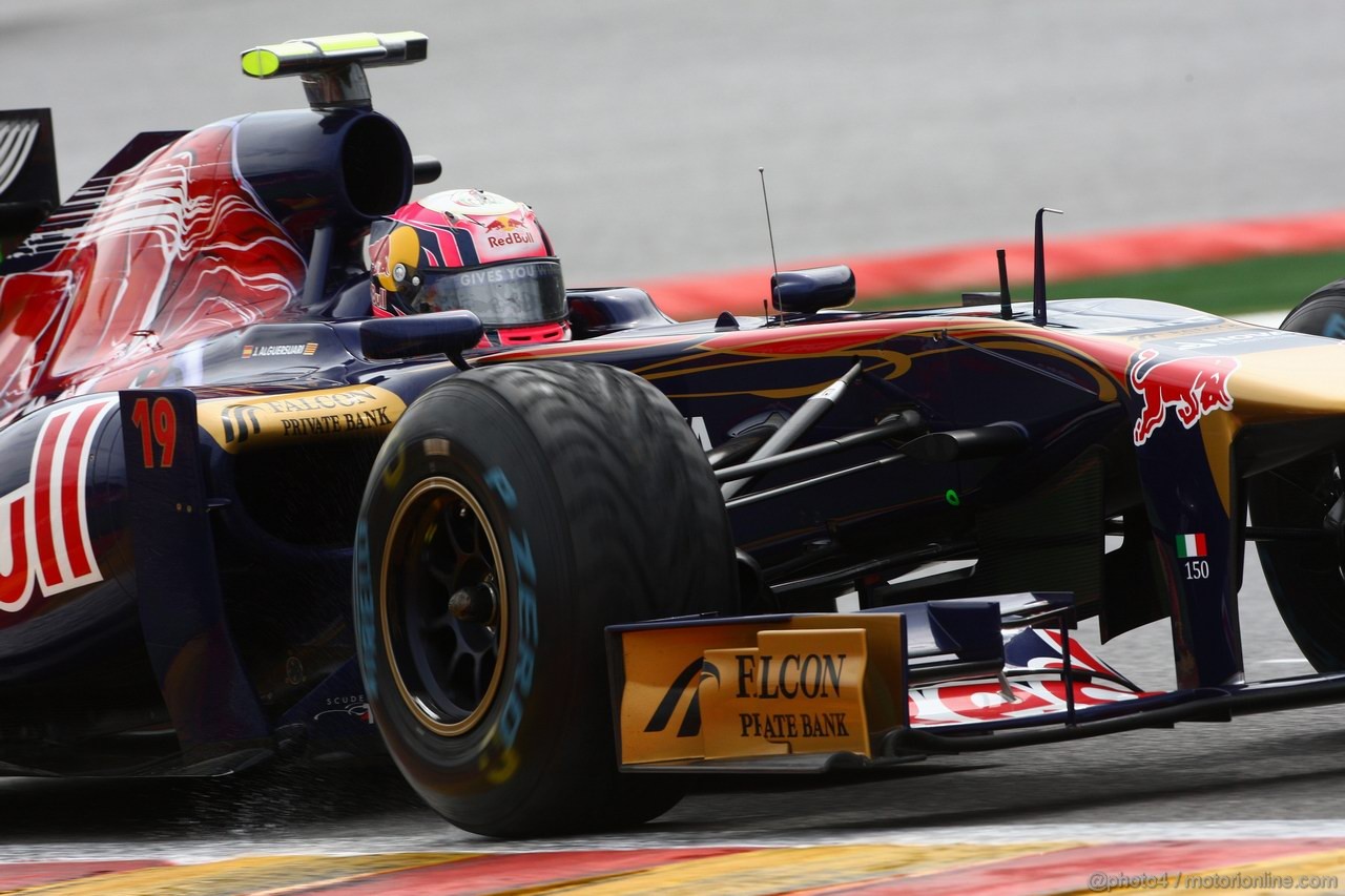 GP BELGIO, 26.08.2011- Prove Libere 2, Venerdi', Jaime Alguersuari (SPA), Scuderia Toro Rosso, STR6 