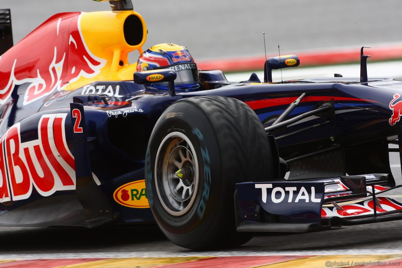 GP BELGIO, 26.08.2011- Prove Libere 2, Venerdi', Mark Webber (AUS), Red Bull Racing, RB7 