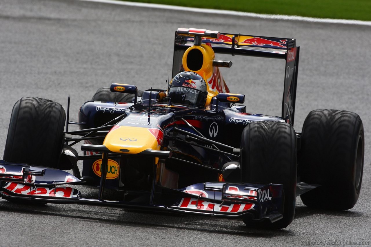 GP BELGIO, 26.08.2011- Prove Libere 2, Venerdi', Sebastian Vettel (GER), Red Bull Racing, RB7 
