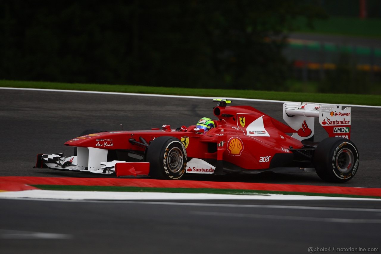 GP BELGIO, 26.08.2011- Prove Libere 2, Venerdi', Felipe Massa (BRA), Ferrari, F-150 Italia 