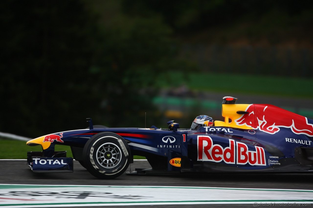 GP BELGIO, 26.08.2011- Prove Libere 2, Venerdi', Sebastian Vettel (GER), Red Bull Racing, RB7 