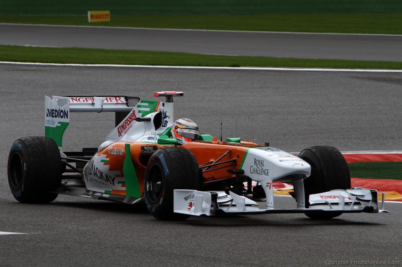 GP BELGIO, 26.08.2011- Prove Libere 2, Venerdi', Adrian Sutil (GER), Force India F1 Team, VJM04 