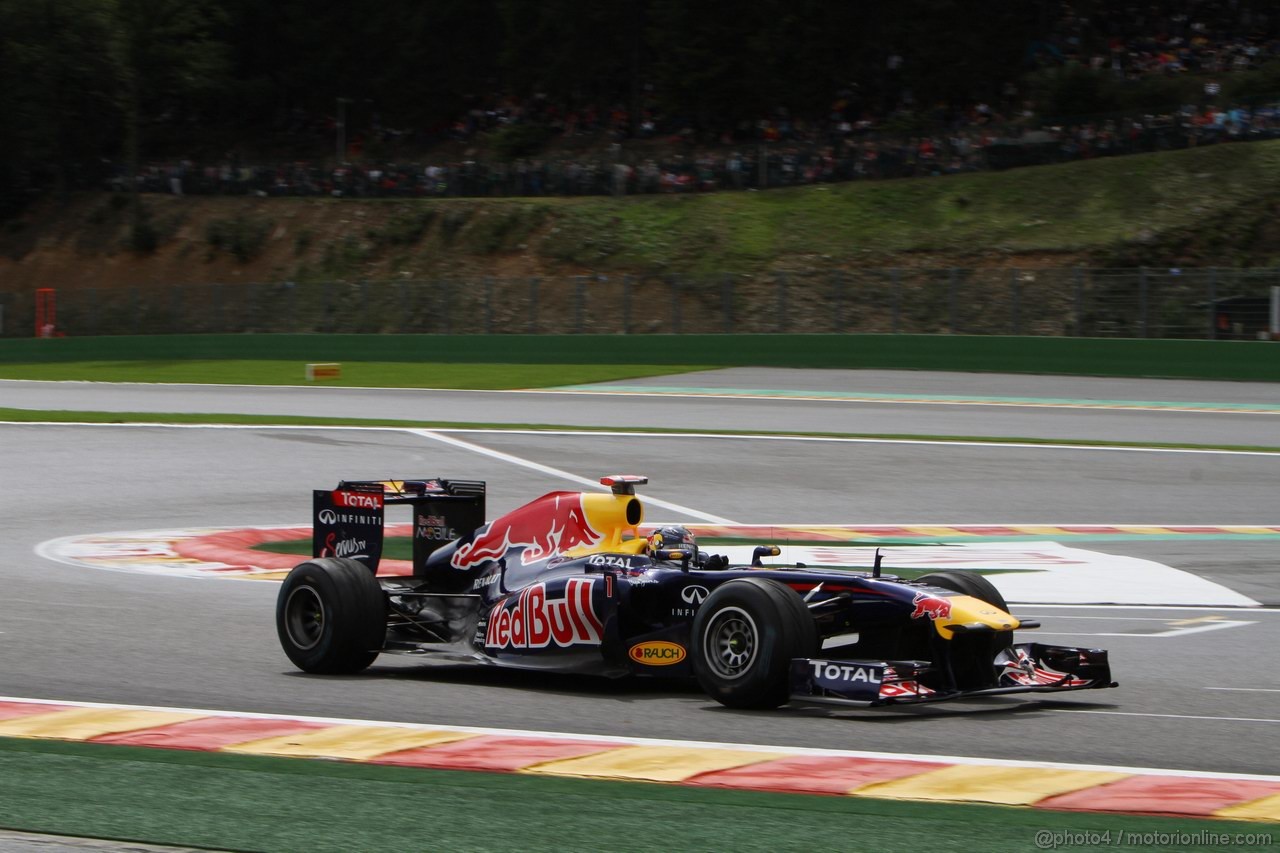 GP BELGIO, 26.08.2011- Prove Libere 2, Venerdi', Sebastian Vettel (GER), Red Bull Racing, RB7 