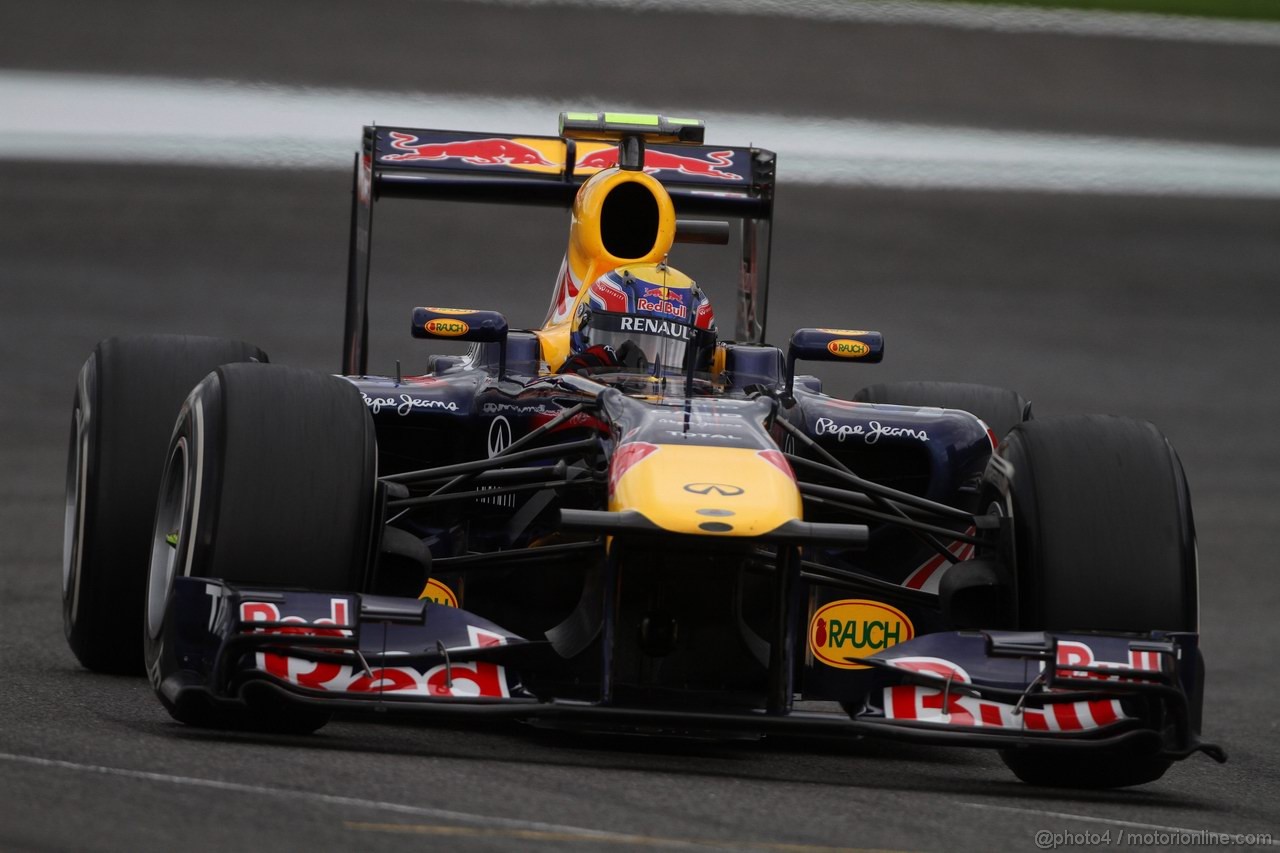 GP BELGIO, 26.08.2011- Prove Libere 2, Venerdi', Mark Webber (AUS), Red Bull Racing, RB7 