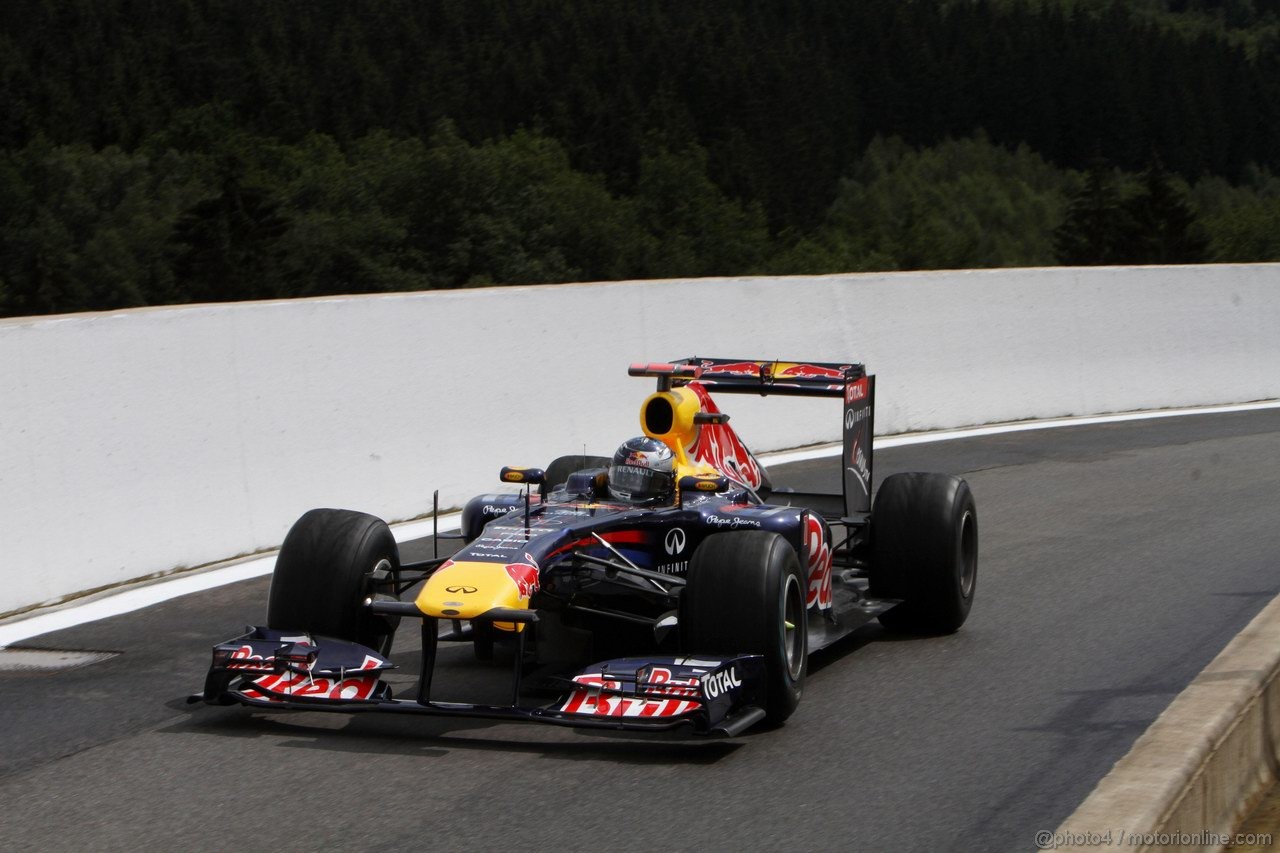 GP BELGIO, 26.08.2011- Prove Libere 2, Venerdi', Sebastian Vettel (GER), Red Bull Racing, RB7 