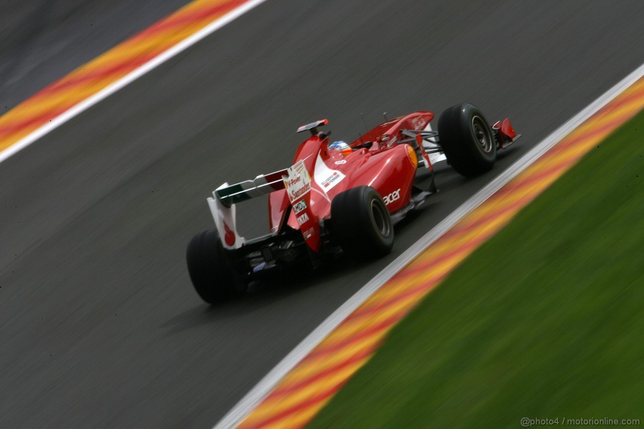 GP BELGIO, 26.08.2011- Prove Libere 2, Venerdi', Fernando Alonso (ESP), Ferrari, F-150 Italia 