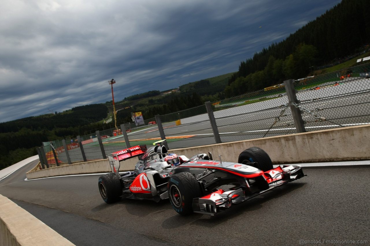 GP BELGIO, 26.08.2011- Prove Libere 2, Venerdi', Jenson Button (GBR), McLaren  Mercedes, MP4-26 