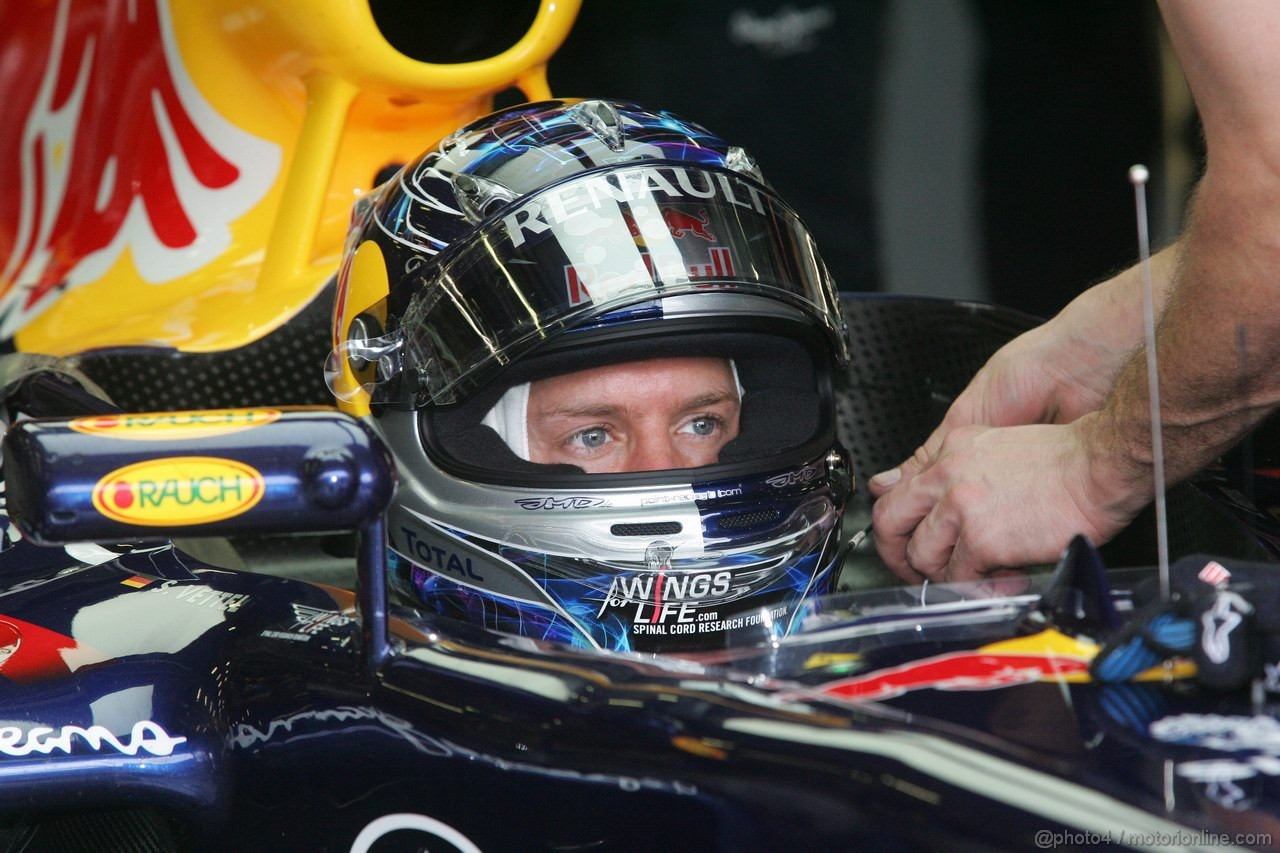 GP BELGIO, 26.08.2011- Prove Libere 2, Venerdi', Sebastian Vettel (GER), Red Bull Racing, RB7 