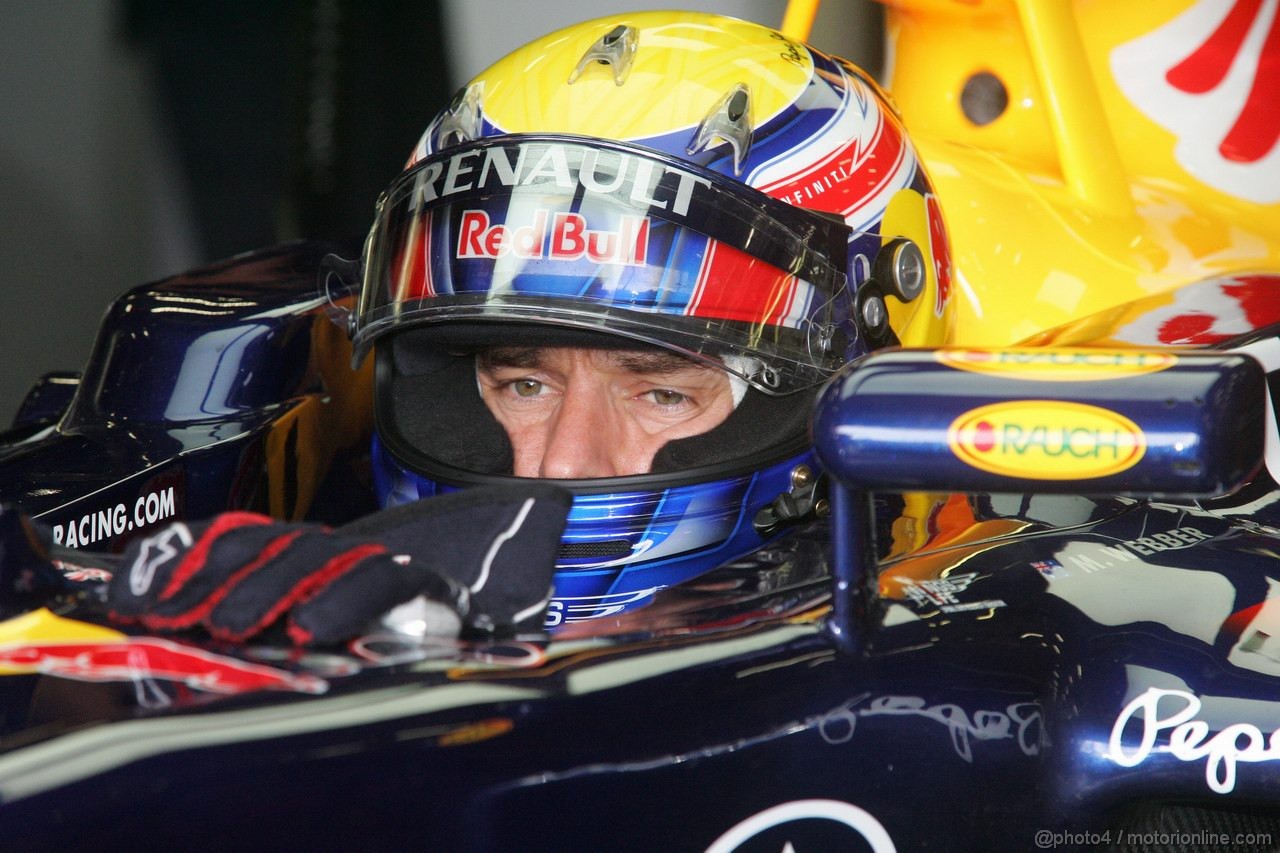 GP BELGIO, 26.08.2011- Prove Libere 2, Venerdi', Mark Webber (AUS), Red Bull Racing, RB7 