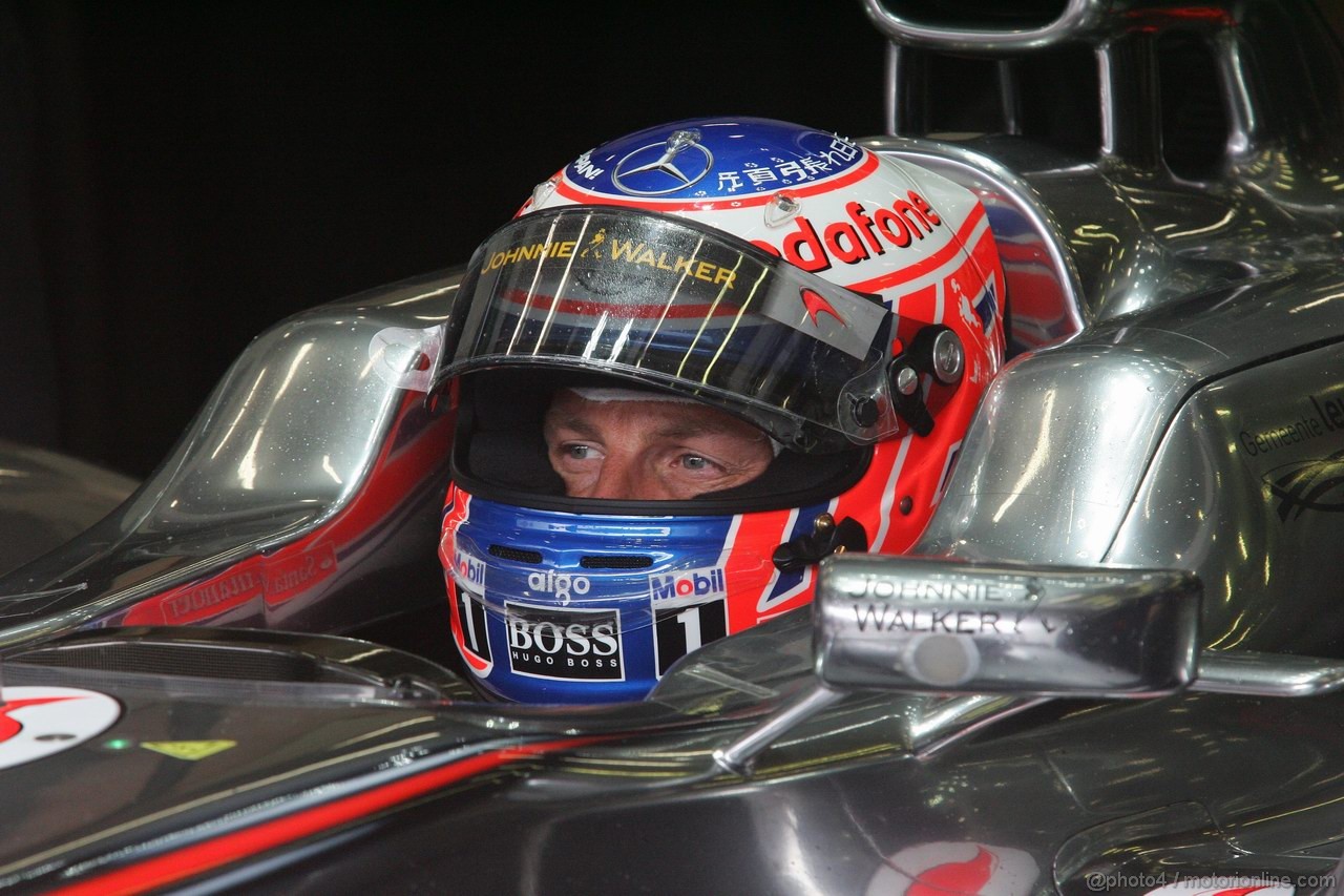 GP BELGIO, 26.08.2011- Prove Libere 2, Venerdi', Jenson Button (GBR), McLaren  Mercedes, MP4-26 