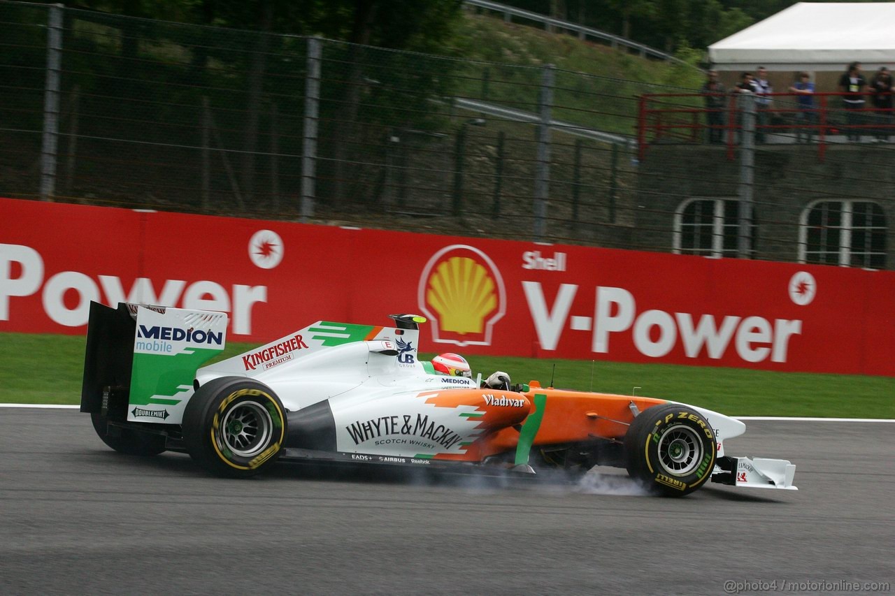 GP BELGIO, 26.08.2011- Prove Libere 2, Venerdi', Paul di Resta (GBR) Force India VJM04 