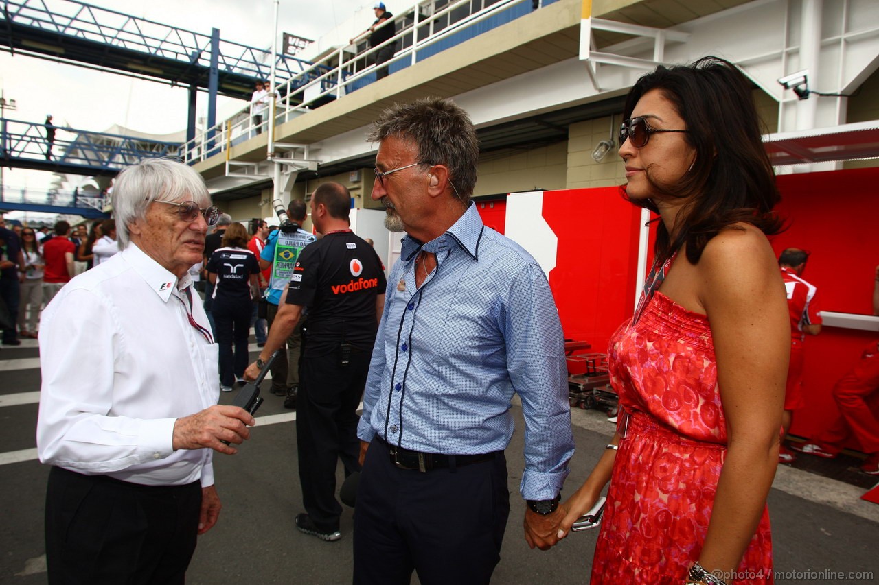 GP BRASILE, 27.11.2011- Bernie Ecclestone (GBR), President e CEO of Formula One Management  e Eddie Jordan