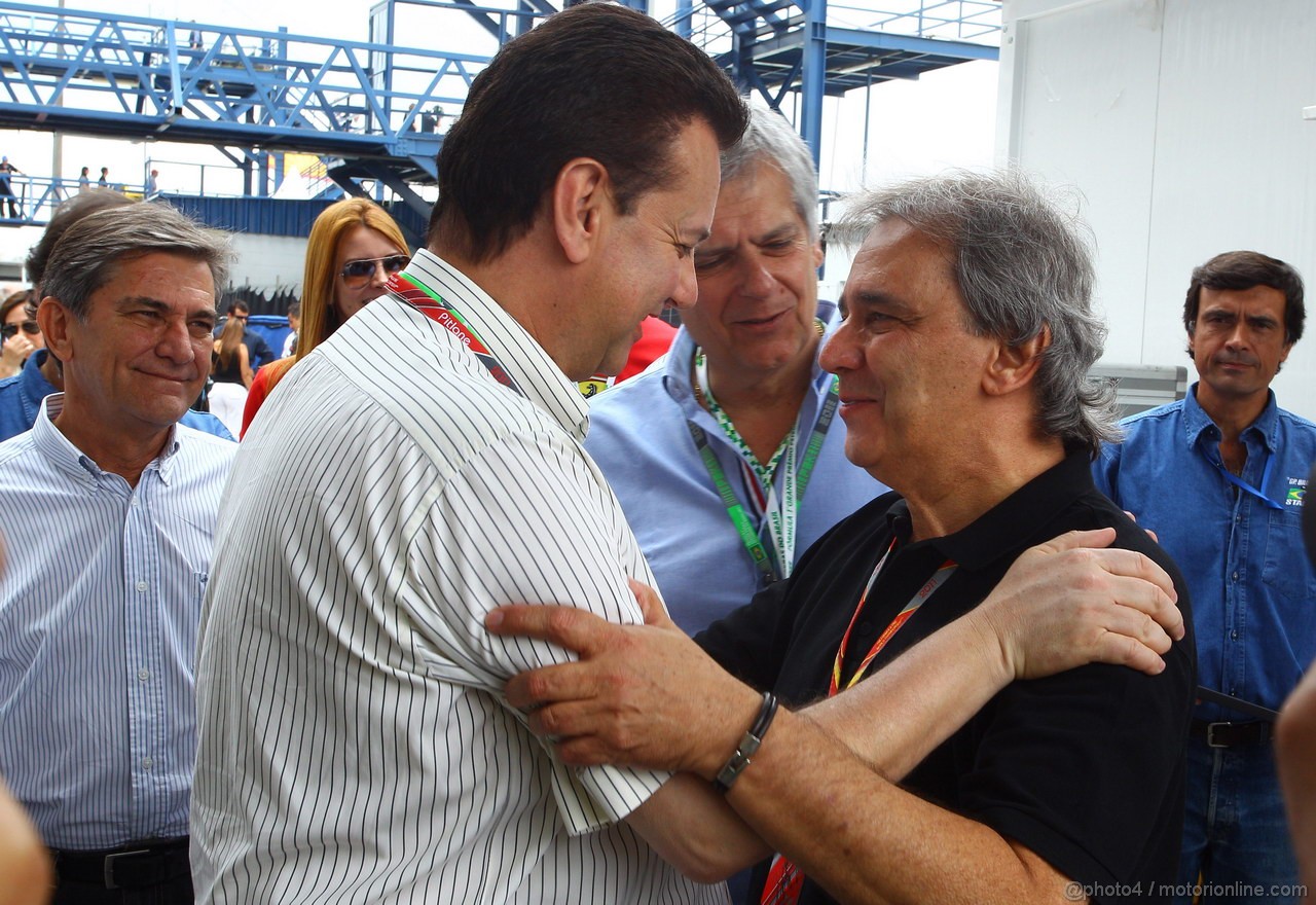 GP BRASILE, 27.11.2011- Gilberto Kassab, Mayor of Sao Paulo e Reginaldo Leme, TV Globo