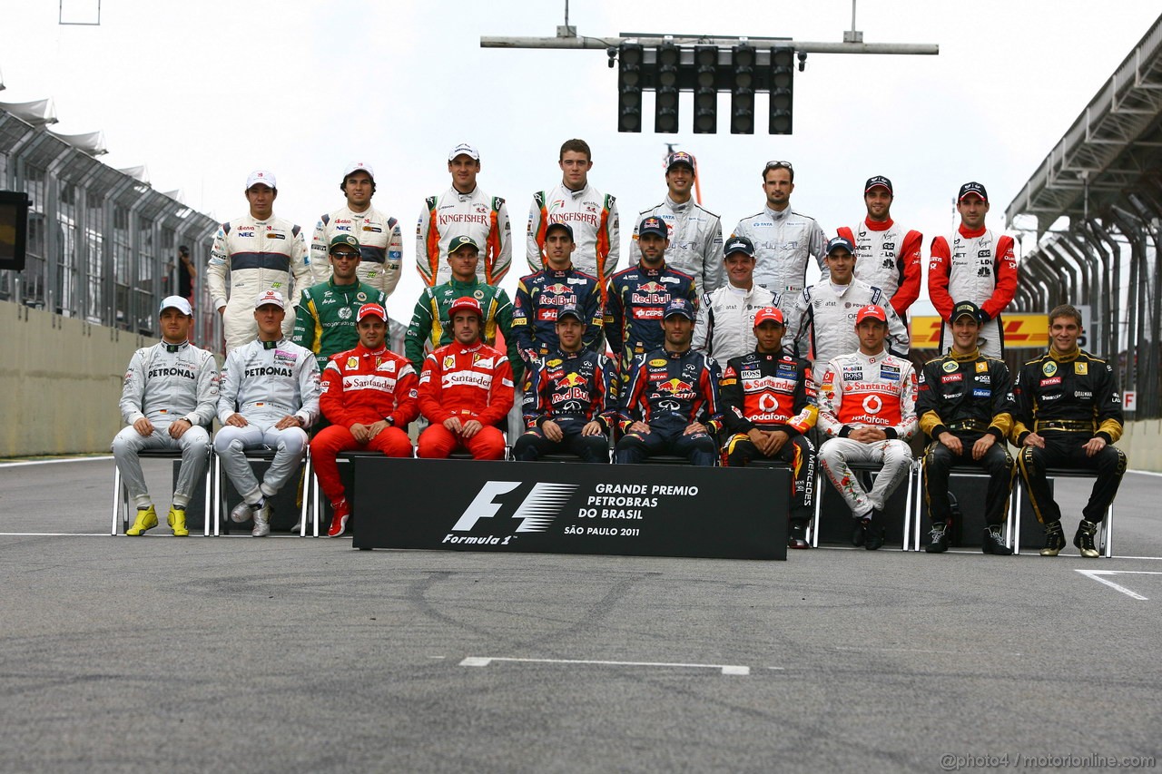 GP BRASILE, 27.11.2011- Group drivers photo