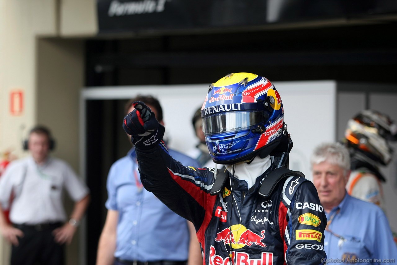 GP BRASILE, 27.11.2011- Gara, Mark Webber (AUS), Red Bull Racing, RB7 vincitore
