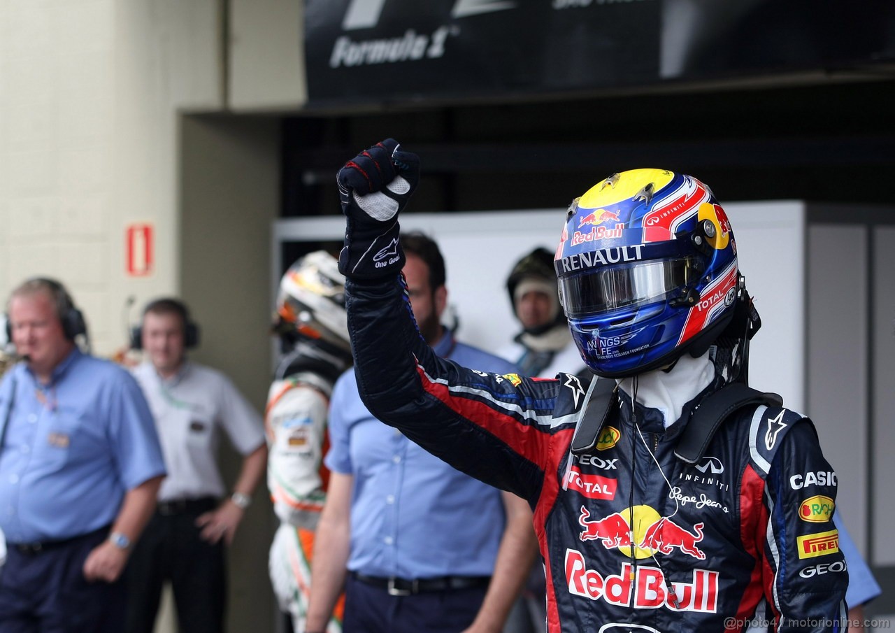 GP BRASILE, 27.11.2011- Gara, Mark Webber (AUS), Red Bull Racing, RB7 vincitore 