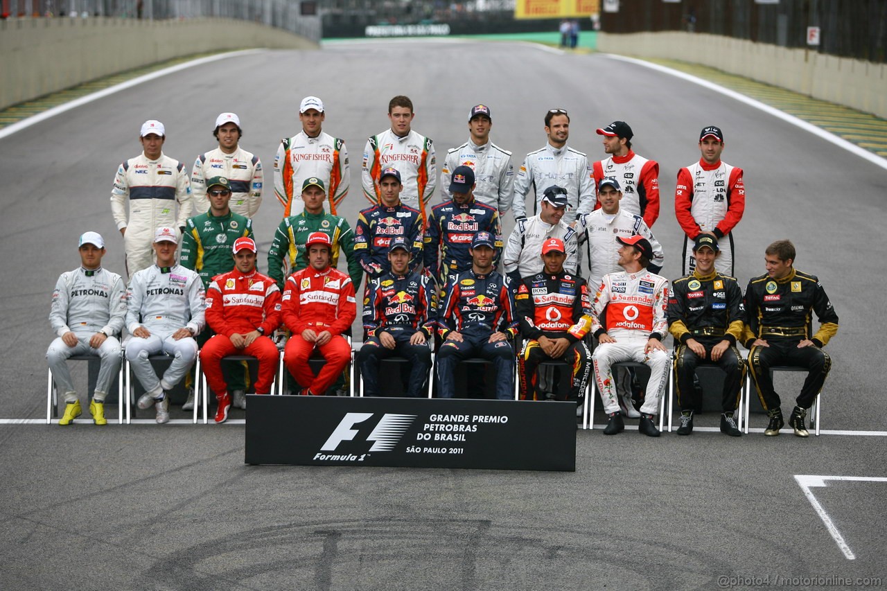 GP BRASILE, 27.11.2011- Group drivers