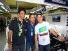 GP BRASILE, 27.11.2011- Christian Fittiapaldi, Tony Kanaan e Rubens Barrichello (BRA), Williams FW33 