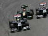 GP BRASILE, 27.11.2011- Gara, Rubens Barrichello (BRA), Williams FW33, Jarno Trulli (ITA), Team Lotus, TL11 e Pastor Maldonado (VEN), Williams FW33 