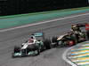GP BRASILE, 27.11.2011- Gara, Crash,  Michael Schumacher (GER), Mercedes GP Petronas F1 Team, MGP W02 e Bruno Senna (BRA), Lotus Renault GP R31 