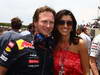 GP BRASILE, 27.11.2011- Gara, Christian Horner (GBR), Red Bull Racing, Sporting Director e Fabiana Flosi (BRA), girlfriend of Bernie Ecclestone 