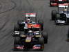 GP BRASILE, 27.11.2011- Gara, Jaime Alguersuari (SPA), Scuderia Toro Rosso, STR6 e Pastor Maldonado (VEN), Williams FW33 