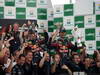 GP BRASILE, 27.11.2011- Gara, Festeggiamenti, Sebastian Vettel (GER), Red Bull Racing, RB7 secondo e Mark Webber (AUS), Red Bull Racing, RB7 vincitore 
